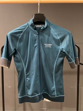 Pas Normal Studios Mechanism Green Short Sleeve Cycling Jersey